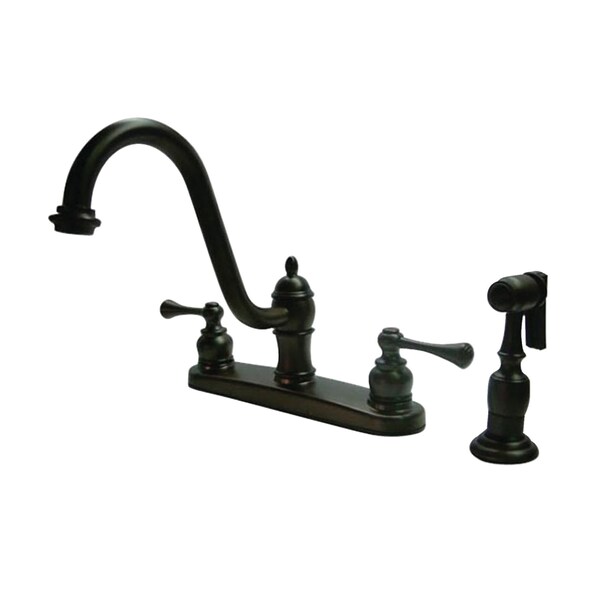 Kingston Brass 8" Centerset Kitchen Faucet, Oil Rubbed Bronze KB3115BLBS - main